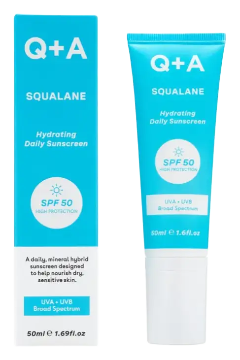 Q + A Squalane SPF 50 Hydrating Daily Sunscreen