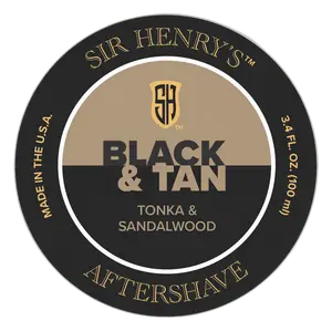 Sir Henry's Aftershave Splash Black & Tan Tonka & Sandalwood