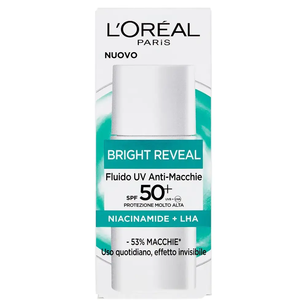 L'Oreal Bright Reveal Dark Spot UV Fluid SPF 50+ With Niacinamide Italy