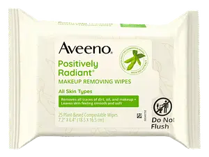 Aveeno Positively Radiant Oil Free Makeup Removing Wipes