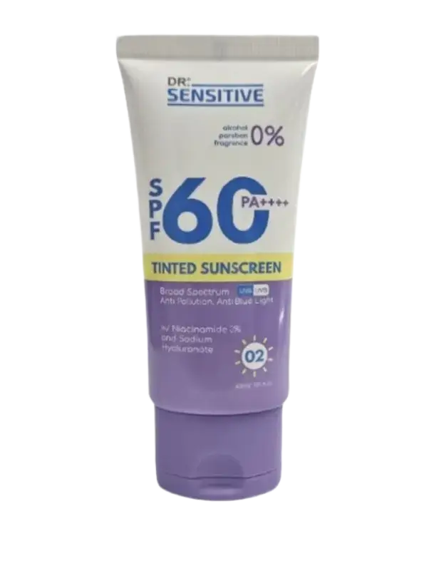 Dr. Sensitive Tinted Sunscreen SPF 60 02 Medium to Tan