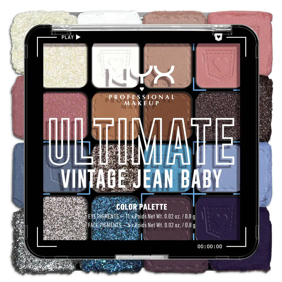NYX Cosmetics Vegan Ultimate Shadow Palette Vintage Jean Baby