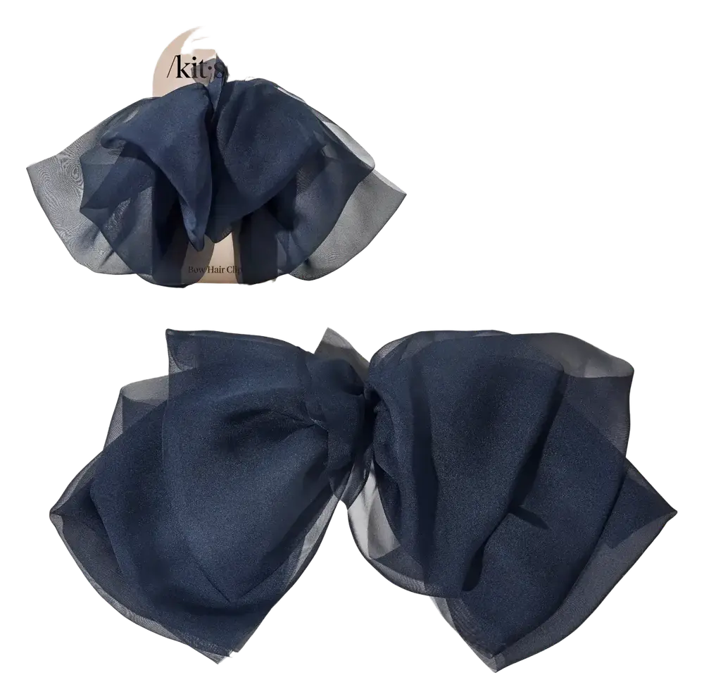 Kitsch Blue Orchid Chiffon Bow Hair Clip