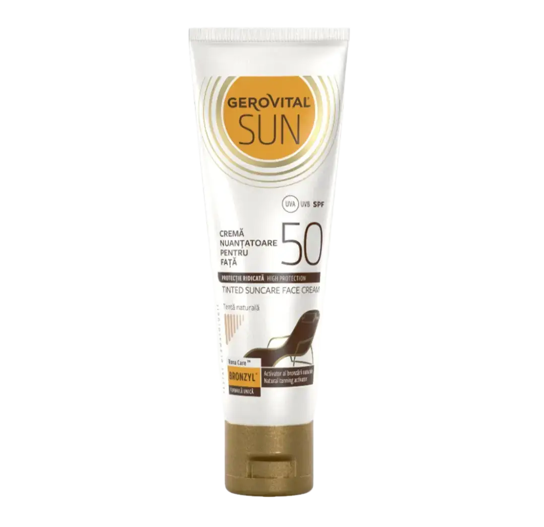 Gerovital Tinted Suncare Face Cream SPF 50