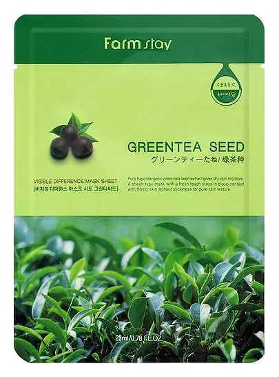 Farm Stay Visible Difference Mask Sheet Green Tea Seed
