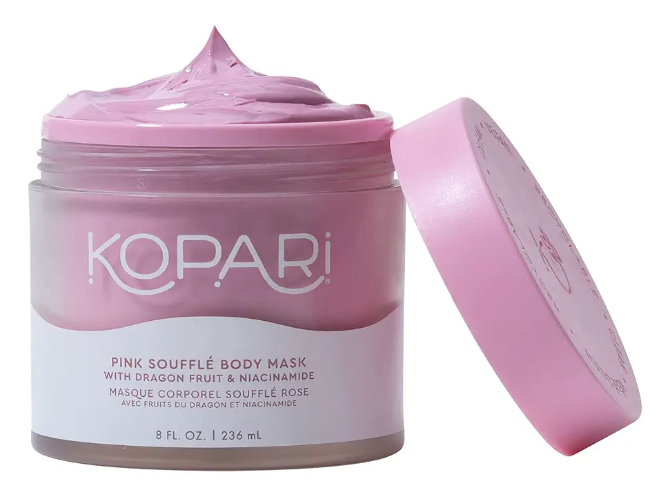 Kopari Pink Soufflé Body Mask with Niacinamide, Kaolin Clay, Dragon Fruit, & Coconut Oil