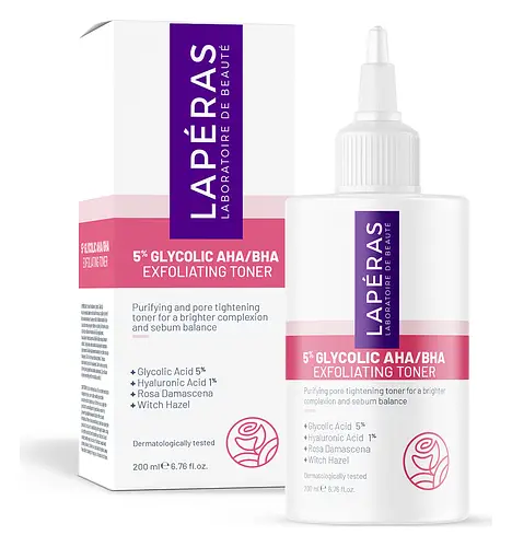 Laperas 5% Glycolic AHA/BHA Exfoliating Toner