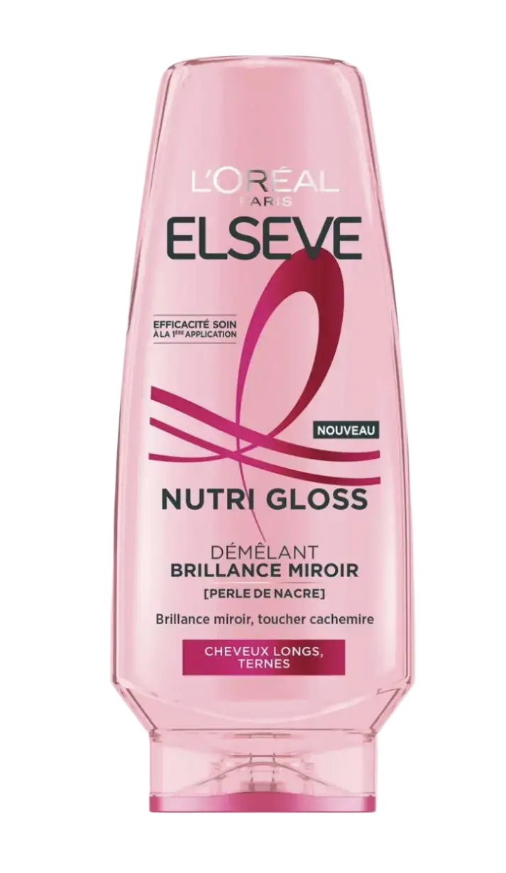 L'Oreal Elseve Nutri Gloss Après-Shampooing Démêlant Brillance Miroir enrichi en Perle de Nacre