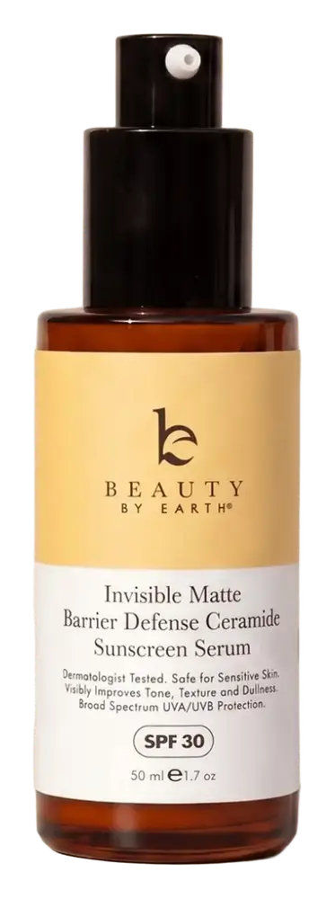 Beauty by Earth Invisible Matte Barrier Defense Ceramide Sunscreen Serum Face Serum SPF 30
