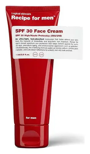 Recipe For men SPF 30 Face Cream