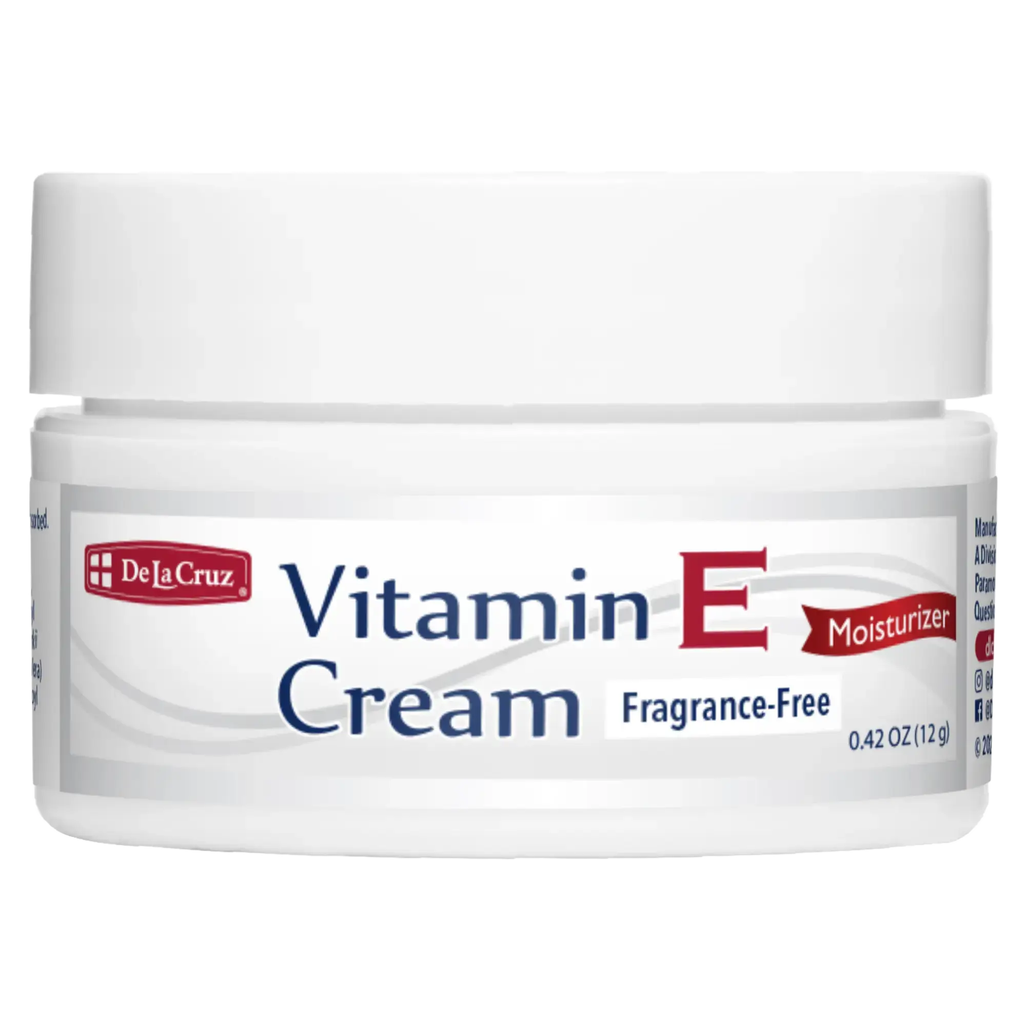 De La Cruz Vitamin E Cream Fragrance Free