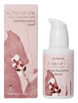 GLAMFOX Rosehip Oil + Niacinamide 10% Hydra Nourishing Serum