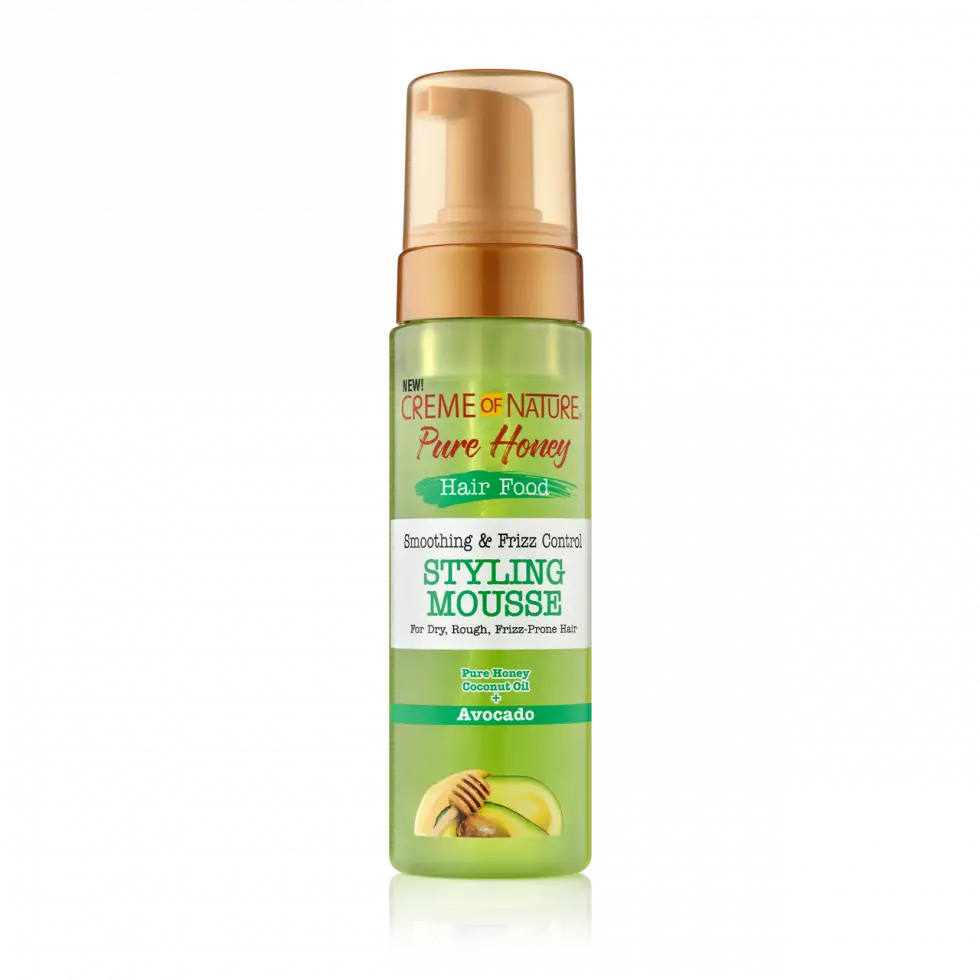 Creme of Nature Pure Honey Hair Food Smoothing & Frizz Control Styling Mousse