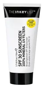 The INKEY List SPF30 Sunscreen 100% Mineral UV Filters