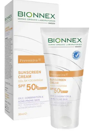 Bionnex Preventiva Sunscreen Cream SPF 50+ Oily, Combination, Acne-Prone Skin