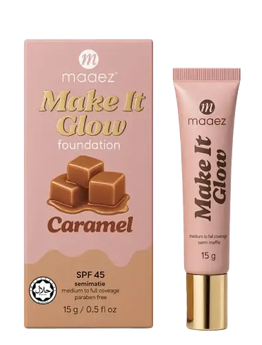 Maaez Make It Glow Foundation SPF 45 Caramel