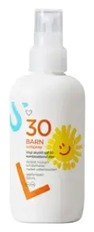 Hjärtats Solspray Barn SPF30 Oparfymerad