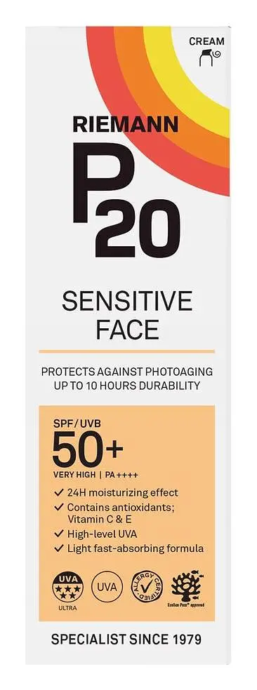 P20 Sensitive Face SPF50+ Suncream