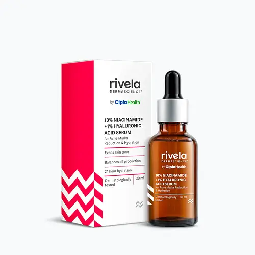 Rivela by Cipla 10% Niacinamide + 1% Hyaluronic Acid Serum