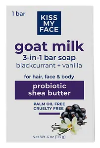 Kiss My Face Goat Milk 3-In-1 Bar Soap