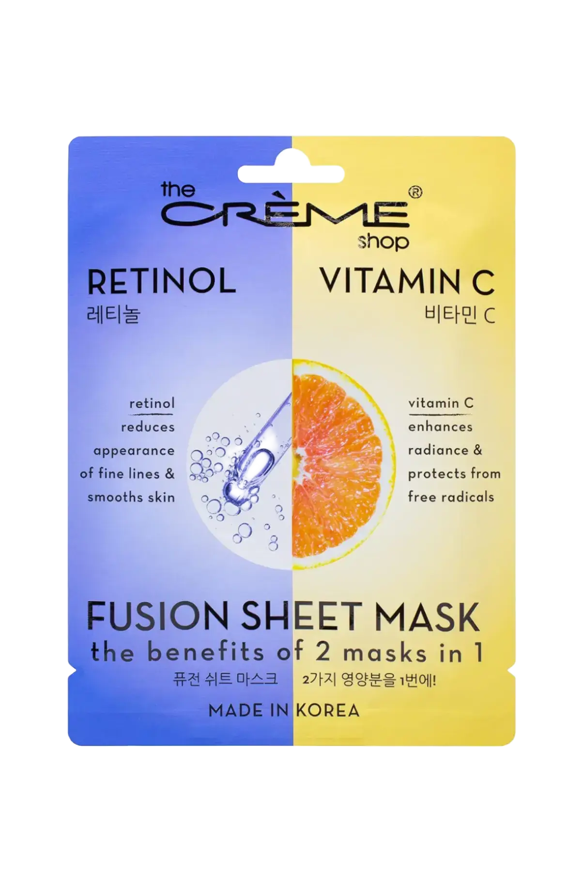 The Creme Shop Fusion Sheet Mask Retinol & Vitamin C