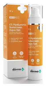 The Derma Co 1% Hyaluronic Sunscreen Aqua Gel With SPF 50 PA++++ Broad Spectrum