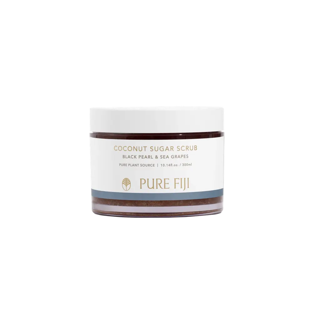 Pure Fiji Coconut Sugar Scrub Black Pearl & Sea Grapes