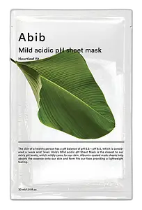 Abib Mild Acidic pH Sheet Mask Heartleaf Fit