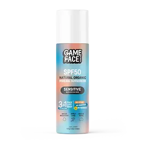 Game Face Pro Sensitive Nourishing SPF50 Natural Organic Mineral Sunscreen