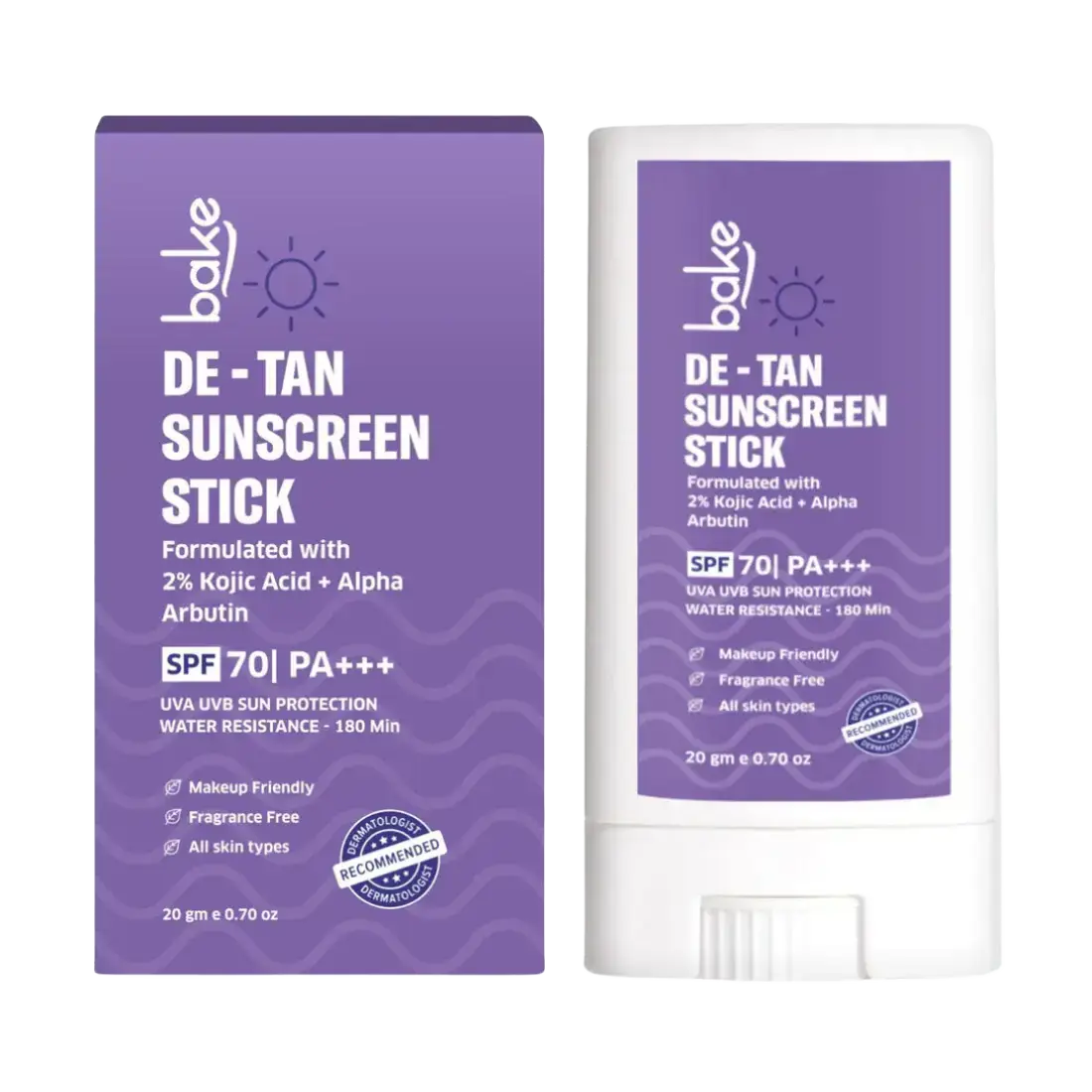Bake De-Tan Sunscreen Stick SPF 70