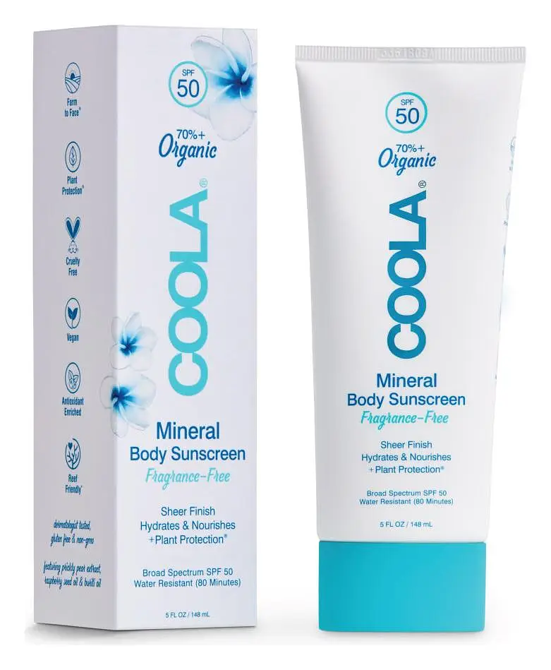 COOLA Mineral Body Organic Sunscreen Lotion SPF 50 Fragrance Free