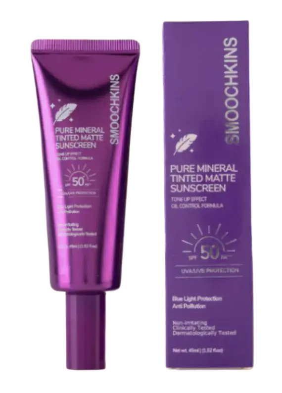 Smoochkins Pure Mineral Tinted Matte Sunscreen SPF50 PA++++