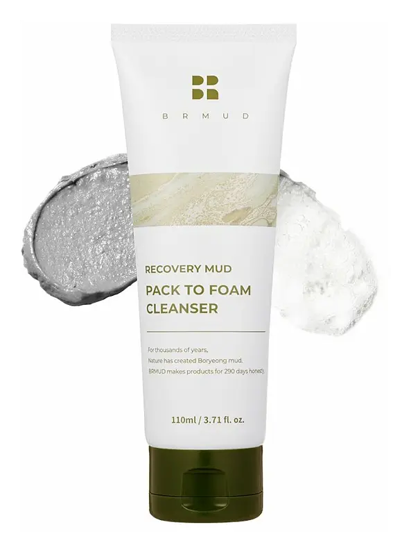 Brmud Recovery Mud Pack To Foam Cleanser