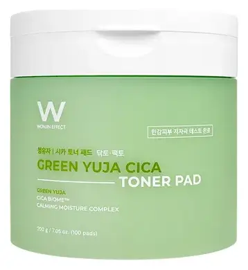 Wonjin Effect Green Yuja Cica Makeup-Fit Toner Pad