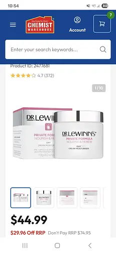 Dr. Lewinns Private Formula Day Cream Moisturiser