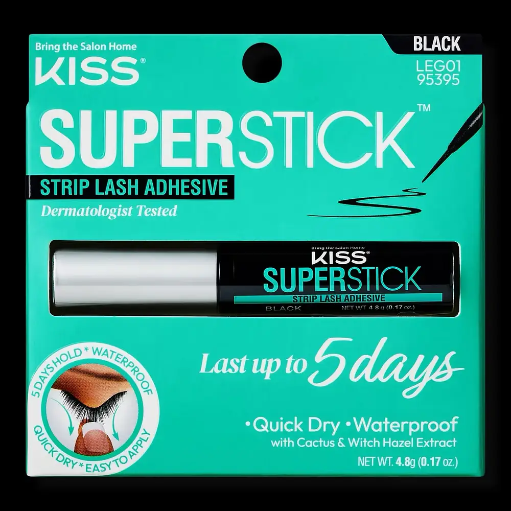 Kiss Superstick 5-Day Extended Wear Strip Lash Adhesive Black