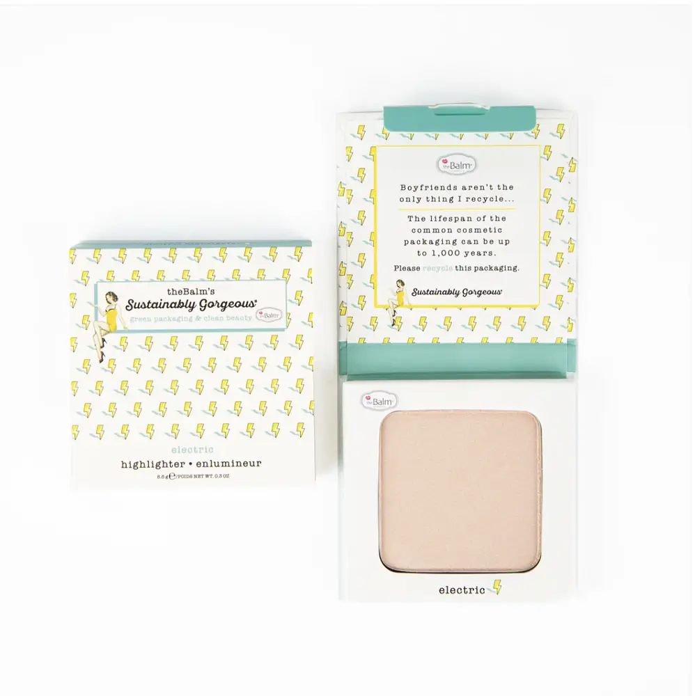 theBalm Cosmetics Sustainably Gorgeous Powder Highlighter Electric