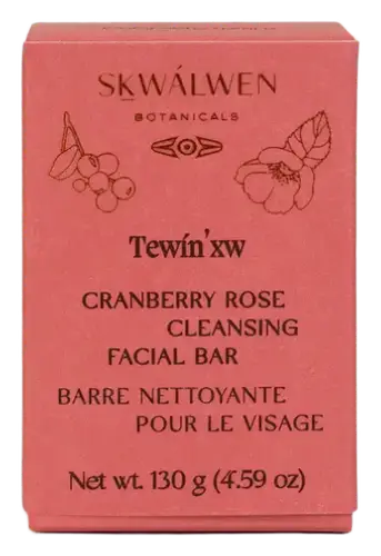 Skwalwen Botanicals Tewín’xw Cranberry Rose Cleansing Facial Bar