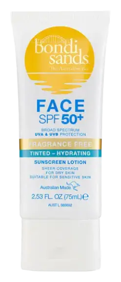 bondi sands SPF 50+ Fragrance Free Hydrating Tinted Face Lotion