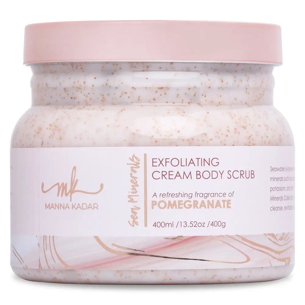 Manna Kadar Beauty Exfoliating Cream Body Scrub Pomegranate