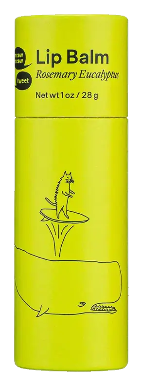 Meow Meow Tweet Vegan Lip Balm Rosemary Eucalyptus