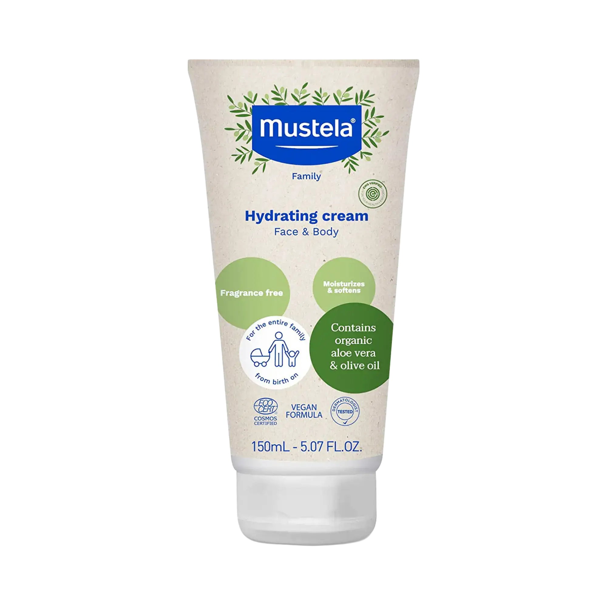 Mustela Organic Hydrating Cream With Olive Oil & Aloe