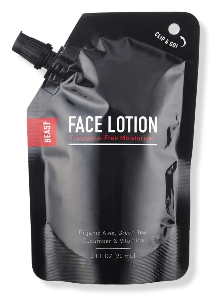 Beast Travel Size Face Lotion Pouch