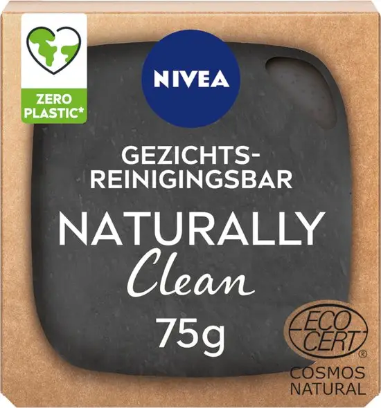 Nivea Naturally Clean Face Cleasing Bar Verfrissend, verzachtend, Make-up remover, scrub