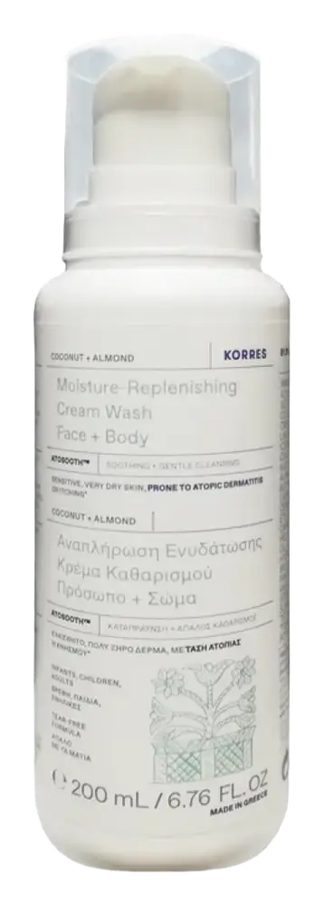 KORRES Coconut + Almond Moisture-Replenishing Cream Wash Face & Body