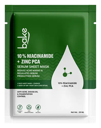 Bake Serum Sheet Mask 10% Niacinamide + Zinc PCA