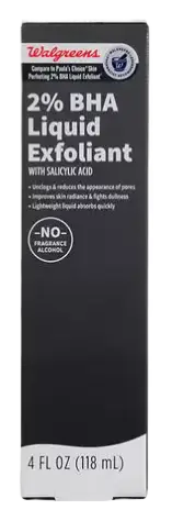 Walgreens 2% BHA Liquid Exfoliant With Salicylic Acid