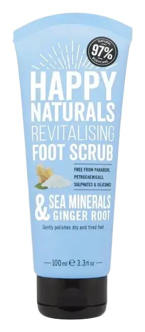 Happy Naturals Revitalising Foot Scrub Sea Minerals & Ginger Root