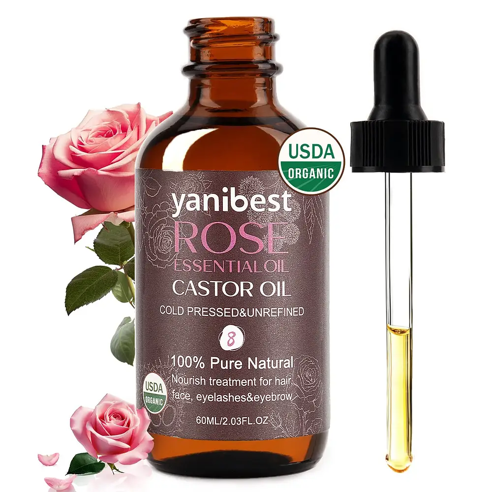 Yanibest 100% Pure Natural Rose Castor Oil
