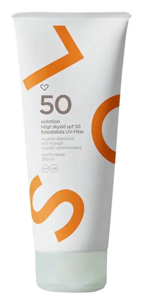 Hjärtats Sollotion SPF50 Oparfymerad